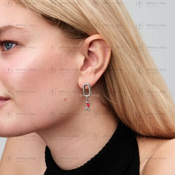 Pandora Red Murano Glass Koi Fish Mini Dangle Charm - Picture 2 of 2